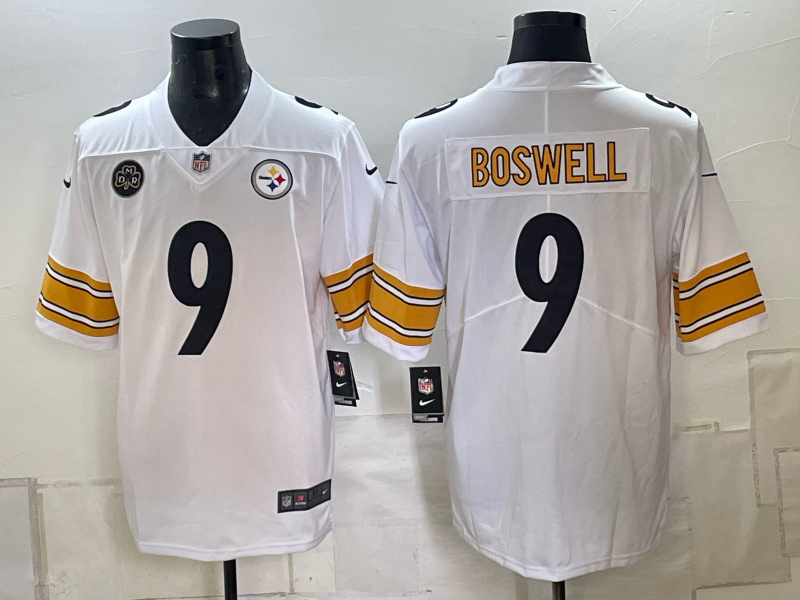 2026 Men Pittsburgh Steelers #9 Boswell white Limited Nike NFL Jersey 100601